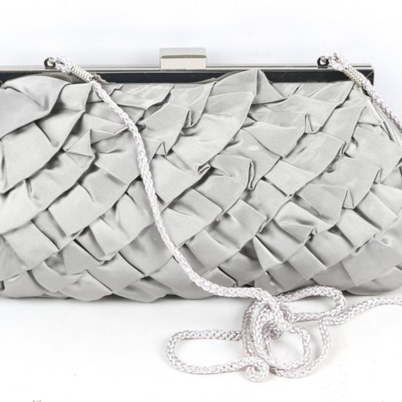 ‼️LAST DAY‼️EUC~ Kate Landry Satin Ruffle Bag - Picture 4 of 8